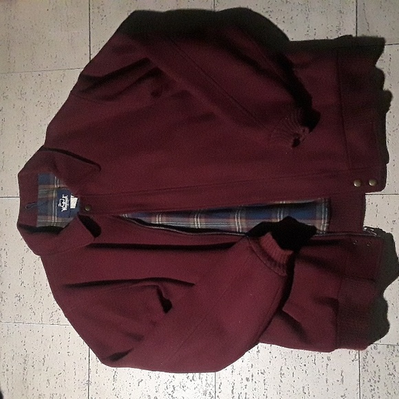 VNTG Woolrich 'Burgundy' Coat Sz XL Excellent Condition
